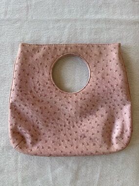 Giannini Pink Cutout Handle Bag Minimal Y2K Blush Handbag Pastel Purse Coquette